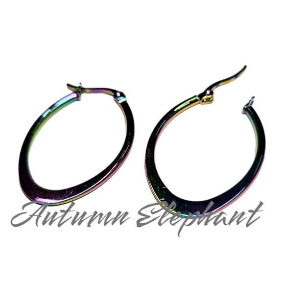Holographic Hoop Earrings - Picture 5 of 5